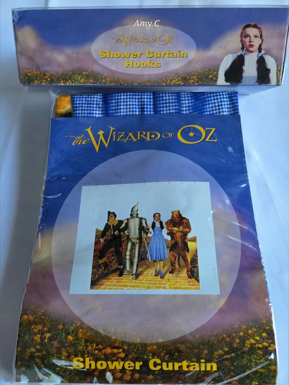 The Wizard Of Oz Shower Curtain And Ruby Slipper Shower Curtain Rings/Hooks NWT